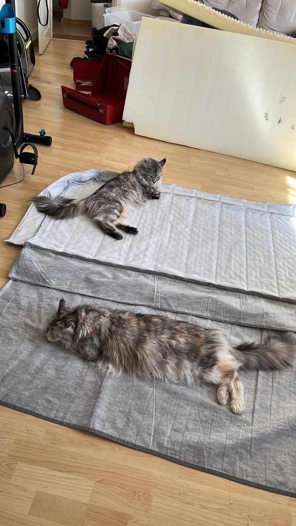 Nähen der Matratzenüberzüge